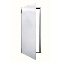 890X2060H RV MULTIUSO CLASSIC REVER PEDONALE PER INTERNI COMPLETA DI TELAIO CON ZANCHE A MURARE SERRATURA E MANIGLIA FINITURA IN LAMIERA PREVERNI- CIATA RAL 7035 GRIGIO